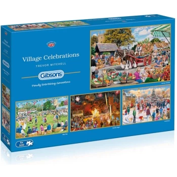 Village Celebrations Jigsaw Puzzle - 4x500 Pieces