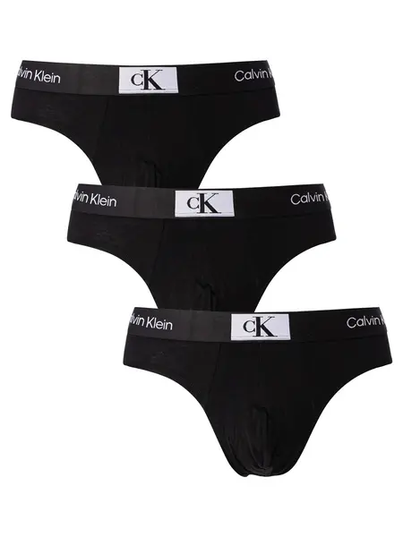 Calvin Klein 3 Pack 1996 Hip Briefs Black XL