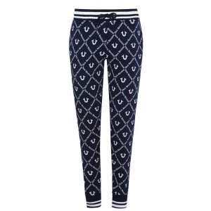 True Religion Logo Print Jogging Bottoms - Peacoat