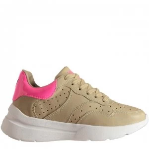 Guess Minca Trainers - Natural/Pink