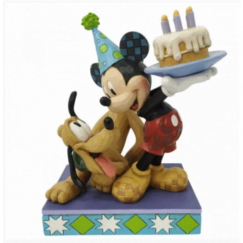 Pluto and Mickey Disney Traditions Birthday Figurine