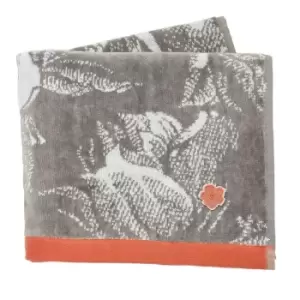 Ted Baker Glitch Floral Cotton Towels - Grey