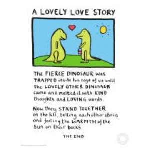 Edward Monkton A Lovely Love Story Limited Edition Fine Art Print