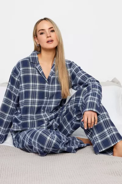 Long Tall Sally Tall Twill Pyjama Set Blue