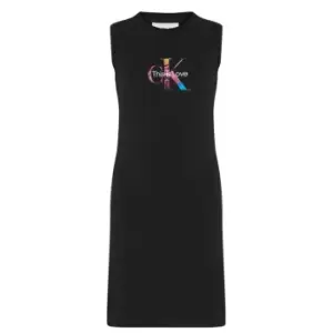 CALVIN KLEIN JEANS Girls Pride Monogram Logo Tank Dress - Black