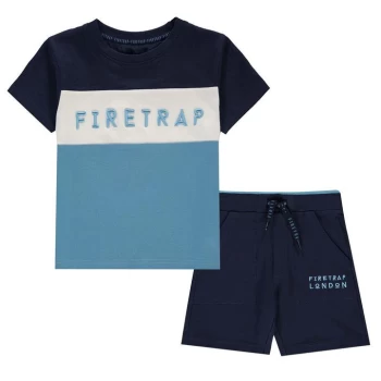 Firetrap Short Sleeve T-Shirt Set Infant Boys - Colourblock