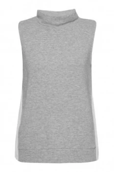 French Connection Sudan Sunray Sleeveless Jumper Light Grey