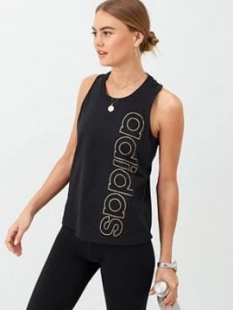 adidas Branded Tank - Black, Size XS, Women