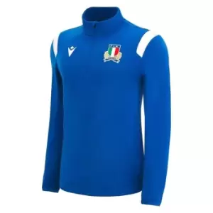 Macron Italy 22/23 quarter Zip Top Mens - Blue