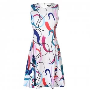 DKNY Slim Line Fit and Flare Dress Ladies - Multi