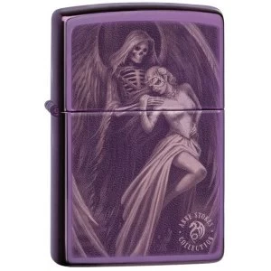 Zippo Unisexs Anne Stokes Dance with Death High Polish Purple Windproof Lighter