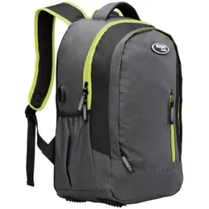 Ergonomic Large Backpack Rucksack Packsack Sports Gym USB Port 35L Water-Repellent Durable 600D Oxford Padded Shoulder Straps Free Time Spare Time