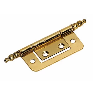 Wickes Finial Hinge - Brass 51mm Pack of 2