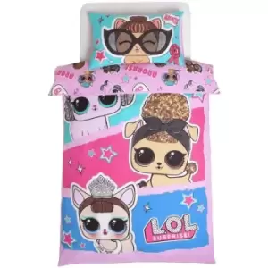 LOL Surprise Pets Glam Adorbs Duvet Cover Set (Single) (Multicoloured) - Multicoloured