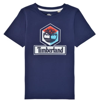 Timberland GRISS boys's Childrens T shirt in Blue years,5 years