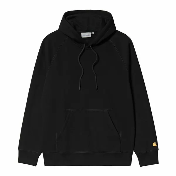 Carhartt Wip Hooded Chase Sweat, Black/gold