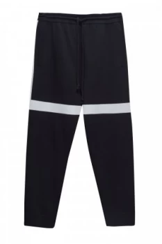 Mens French Connection Lakra Ski Knit Jogger Black White