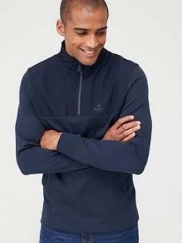 Barbour Cetus 1/4 Zip Sweat - Navy, Size XL, Men