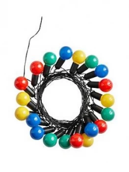 20 Solar Multi Colour Festoon Lights - Multifunction