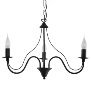 Sollux Chandelier Minerwa 3 Black