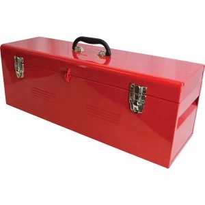 Faithfull Heavy Duty Metal Tool Box and Tote Tray 670mm 218mm 240mm