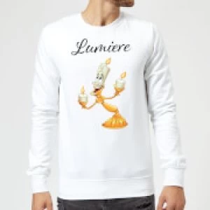 Disney Beauty And The Beast Lumiere Sweatshirt - White - XXL