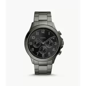 Fossil Mens Yorke Multifunction Stainless Steel Watch - Smoke