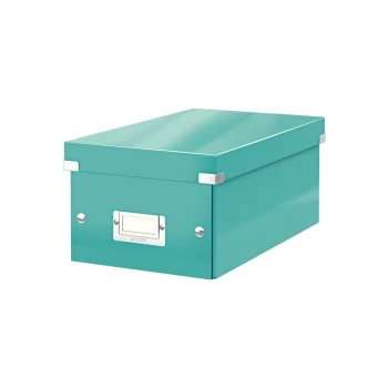 WOW Click & Store DVD Storage Box. With label holder. Ice Blue.