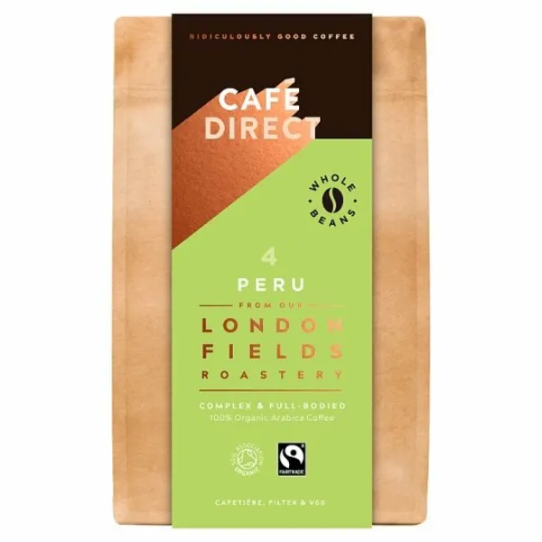 Cafe Direct Peru London Fields Beans Coffee 200g