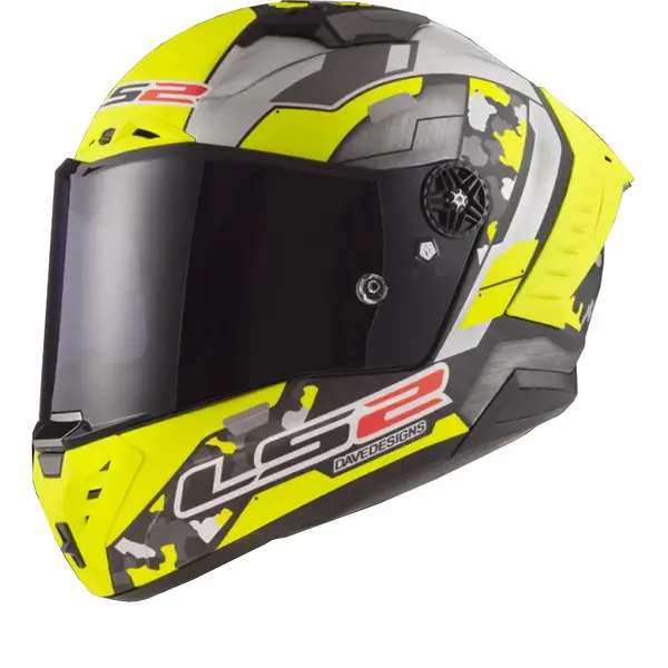 LS2 FF805 Thunder C Space H-V Yellow Grey 06 Full Face Helmet Size S