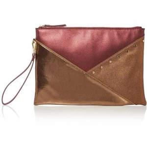 Maison De Nimes Studded Pouchette - Burgundy