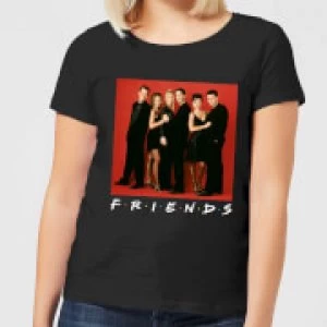 Friends Character Pose Womens T-Shirt - Black - S