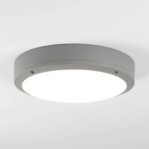 LED 1 Light Outdoor Wall Light Textured Painted Silver IP54