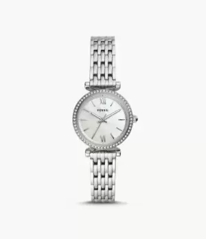 Fossil Women Carlie Mini Three-Hand Stainless Steel Watch