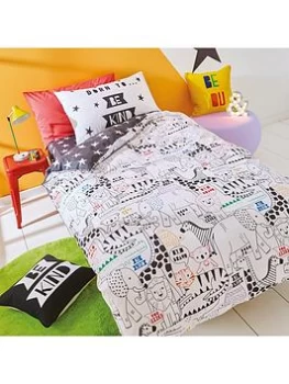 Born To Be Kind Organic Cotton Duvet Set - Single