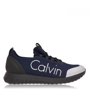 Calvin Klein Jeans Ron Low Top Trainers - Indigo/Silver