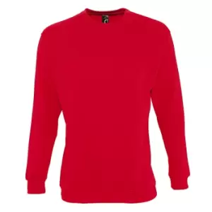 SOLS Mens Supreme Plain Cotton Rich Sweatshirt (S) (Red)