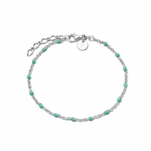 Daisy London 925 Sterling Silver Treasures Turquoise Beaded Bracelet Sterling Silver