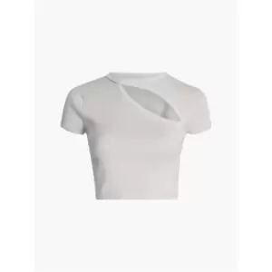 Calvin Klein Jeans Asym Cut Out Knitted Top - Beige