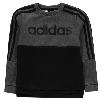 adidas Large Logo Crew Sweatshirt Junior Boys - Grey