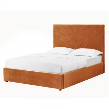 Islington Double Bed - Burnt Orange