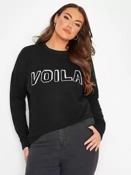 Yours Voila Jumper - Black, Size 18, Women