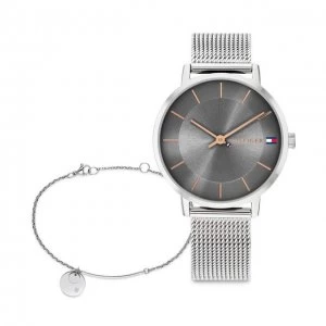 Tommy Hilfiger Grey And Silver 'Gift Set' Fashion Watch - 2770092