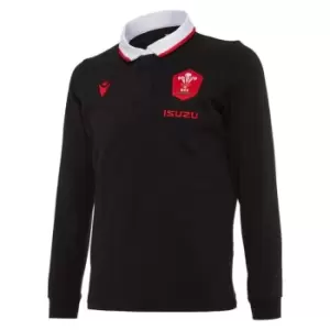 Macron Wales Long Sleeve Classic Alternate Shirt 2020 2021 Junior - Black