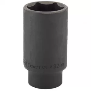 Draper 32mm 1/2" Sq. Dr. Deep Impact Socket (Sold Loose)