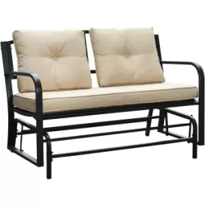 Outdoor Double Rocking Chair Glider Loveseat w/ Cushion - Outsunny