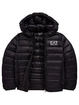 Emporio Armani EA7 Sporty Core Identity Hooded Jacket Black Size 4 Years Boys