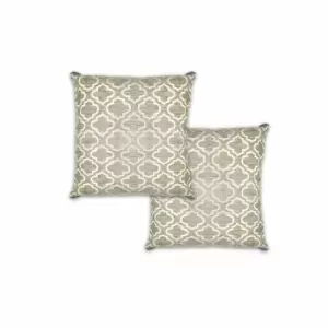 Emma Barclay Pair Cushion Cover Bohemia 17 x 17" Silver