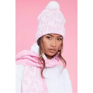 I Saw It First Pink Isaw Branded Bobble Beanie - Pink