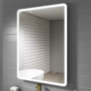 Rectangular LED Bathroom Mirror with Demister 600 x 800mm - Ariel